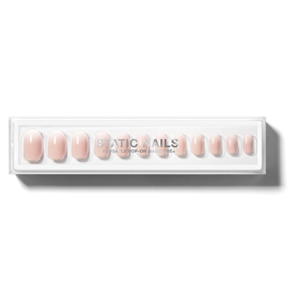 Static Press on Nails - Nude Pink Long Lasting New $18 Retail